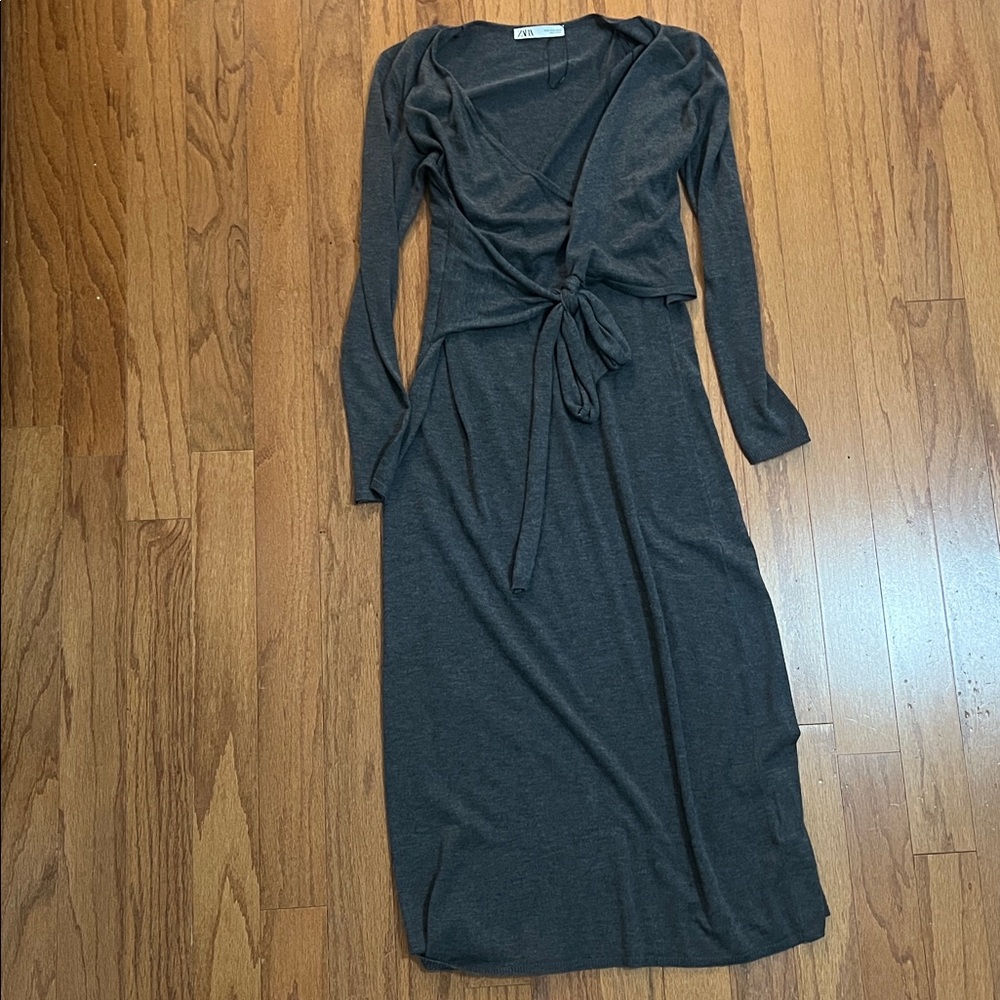 Zara Charcoal Gray Maxi Dress